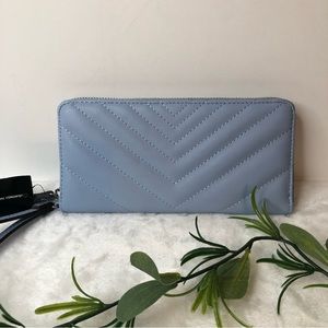 INC International Concepts Hazel Zip Around Chevron Wristlet Wallet, NWT